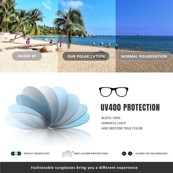 ? Women Brown Classic Polarized Sunglasses Vintage Round Mirrored Lens Eyewear main image 6